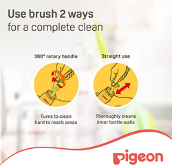 Pigeon 2 Way Sponge Brush Cleaner, Green