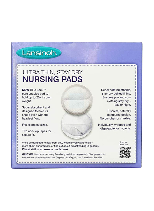 Lansinoh Ultra Thin Nursing Pads, 24 Pieces, White
