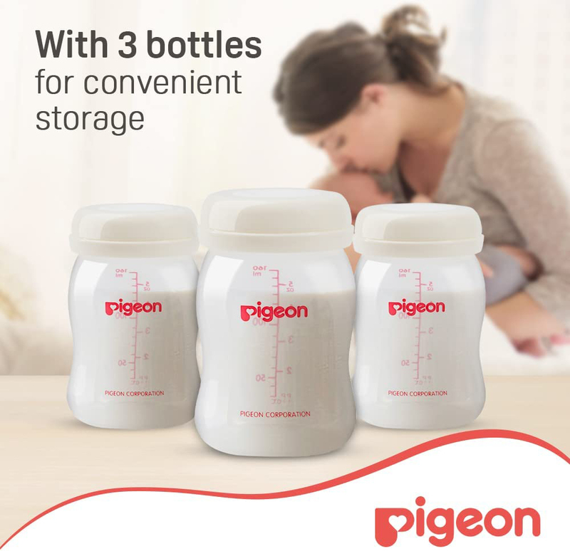Pigeon Milk Storage Bottles, 3 Pieces, White
