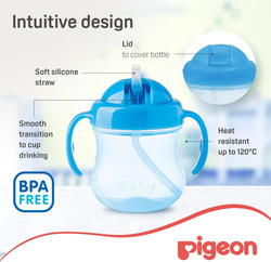 Pigeon Magmag Straw Cup, Sky Blue