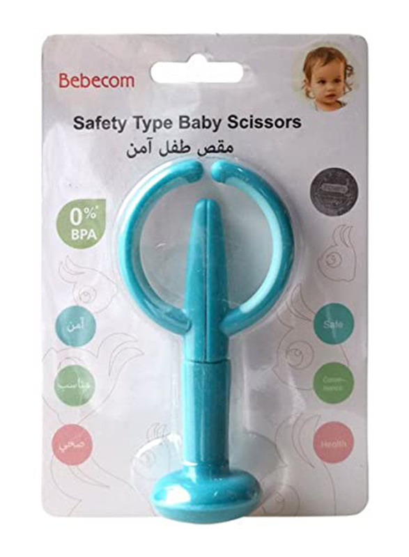 Bebecom Safety Baby Scissors, Blue