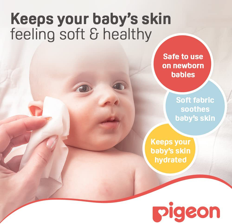 Pigeon 82 Sheets Baby Wipe with Lid for Kids