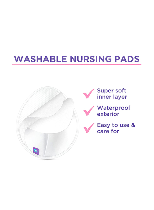 Lansinoh Washable Nursing Pads, 4 Pieces, White