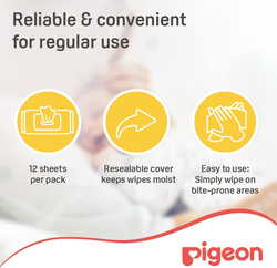 Pigeon 12 Sheet Anti Mosquito Wipes for Kids