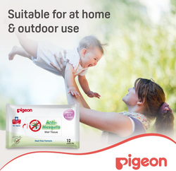 Pigeon 12 Sheet Anti Mosquito Wipes for Kids