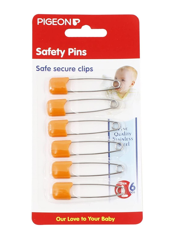 Pigeon Large 6-Piece Safety Pins Set for Kids