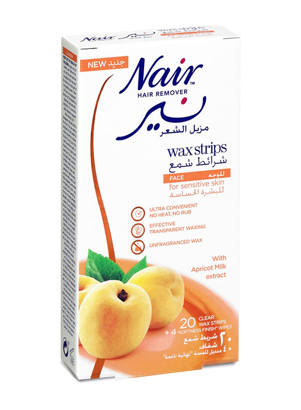 

Nair Apricot Facial Wax Strips, 20 Strips