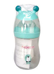Bebecom Animal Shape Decorated Wide Neck PP Bottle, 180ml, Aqua