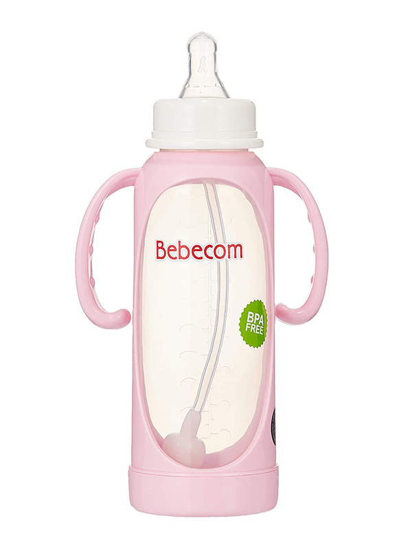 Bebecom Standard PC Automatic Feeding Bottle, 250ml, Pink