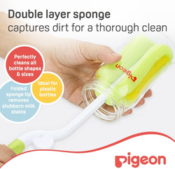 Pigeon 2 Way Sponge Brush Cleaner, Green