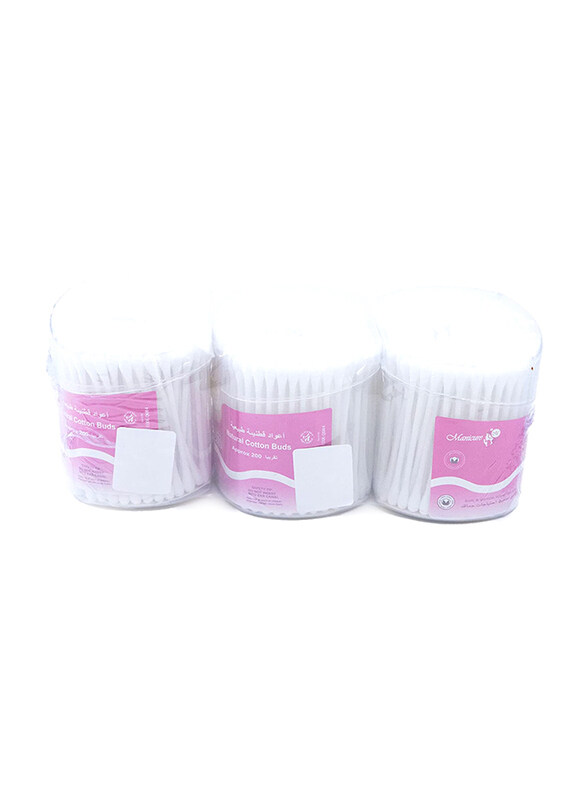 

Bebecom Cotton PVC Ear Buds, 3 Drums x 200 Pieces