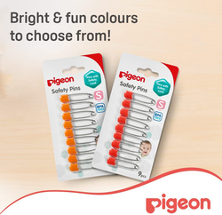 Pigeon Small 9-Piece Safety Pins Set for Kids