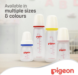 Pigeon Plastic Feeding Bottle with Cap, Kp-8, 240ml, Red