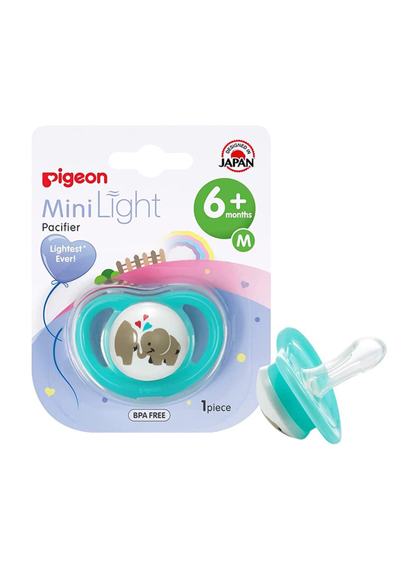 Pigeon Minilight Pacifier Unisex, Medium, Aqua
