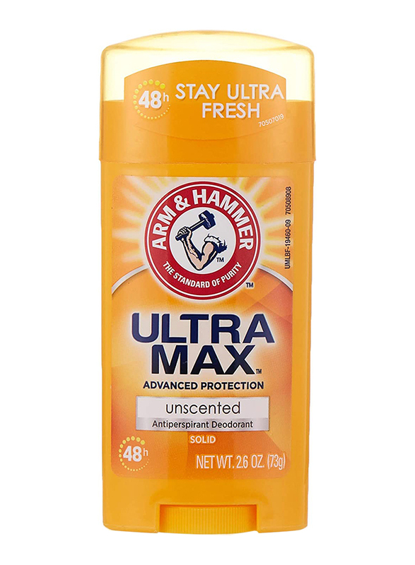 Arm & Hammer U-Max Stick Unscented Deodorant, 73g