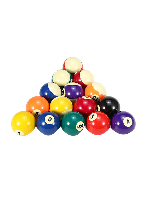 Ultimax Set of 16 Pool Table Billiard Ball Set, Multicolour