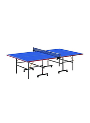 Ultimax Professional Foldable Indoor Foldable Table-Tennis with Post and Net, Blue