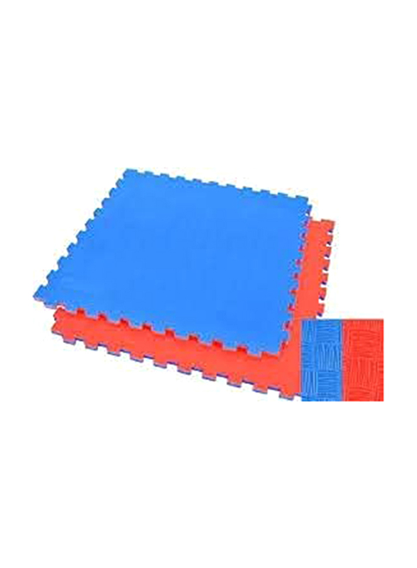 Ultimax EVA Foam Interlocking Puzzle Mat with Interlocking Tiles for Exercise, Gymnastics, Protective Flooring,4 x 2.5 cm, Red/Blue