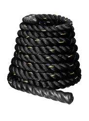 Ultimax Professional Battle Rope, Workout Rope for Core Strength Training, 38mm x 15 Meter, Black