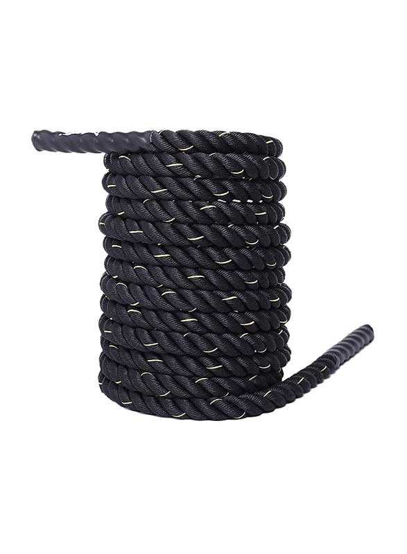 Ultimax Professional Battle Rope, Workout Rope for Core Strength Training,, 50mm x 12 Meter, Black