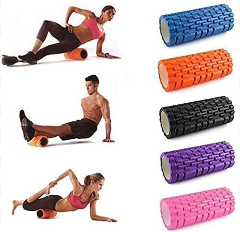 ULTIMAX EVA Yoga Foam Roller Floating Point Gym Physio Massage Fitness Equipment Massager for Muscle Multicolor - 60cm