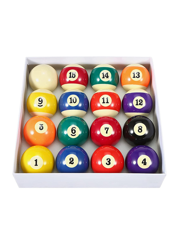 

Ultimax Set of 16 Pool Table Billiard Ball Set, Multicolour