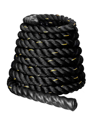 Ultimax Professional Battle Rope, Workout Rope for Core Strength Training, 50mm x 15 Meter, Black
