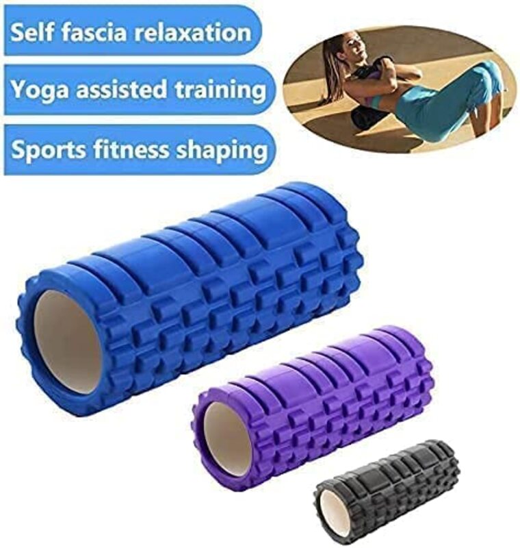 ULTIMAX EVA Yoga Foam Roller Floating Point Gym Physio Massage Fitness Equipment Massager for Muscle Multicolor - 60cm