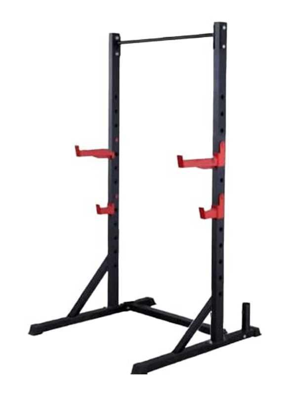 Ultimax Pull Up Bar Station for Home Gym with 800 Lbs. Weight Lift Bench Rack, Red/Black