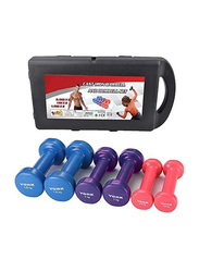 Ultimax Dumbbell Hand Weight Set With Carry Case, 6Kg, Multicolour
