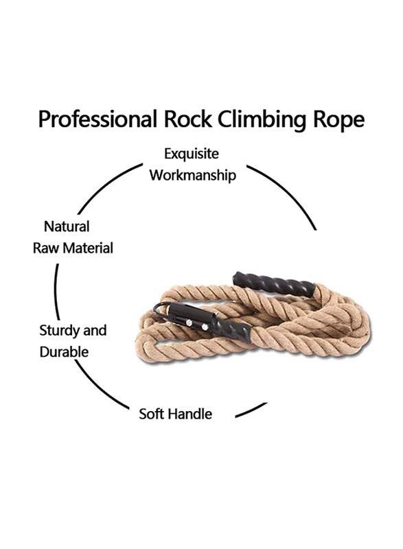 Ultimax Climbing Training Rope, 616cm, Beige