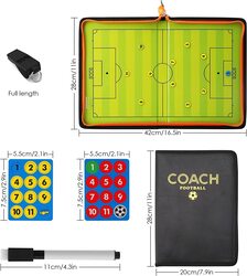 ULTIMAX Football Tactics Board, Magnetic Soccer Tactics Board, Double Foldable Sided Soccer Dry-Erase Board Portable Football Training Board Coaching Board Equipment