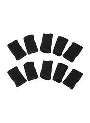Ultimax Finger Sleeves Support, 10 Piece, Black