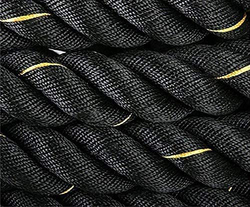 Ultimax Professional Battle Rope, Workout Rope for Core Strength Training, 50mm x 9 Meter, Black
