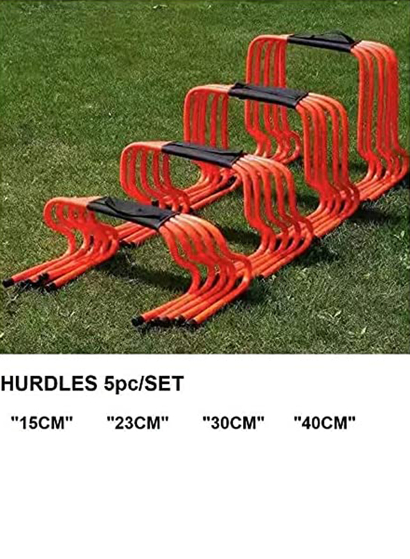Ultimax Agility Training Hurdles for Track & Field Fences, 5 x 15 cm, Orange