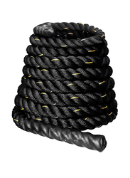 Ultimax Professional Battle Rope, Workout Rope for Core Strength Training, 38mm x 12 Meter, Black