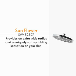 VitaPure Sun Flower Shower Head, Silver