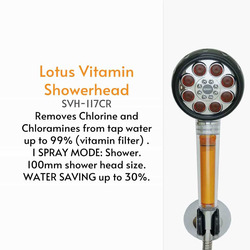 VitaPure Lotus Vitamin Shower Head, Multicolour