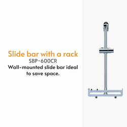 VitaPure Wall Mounted Slide Bar with A Rack, Silver