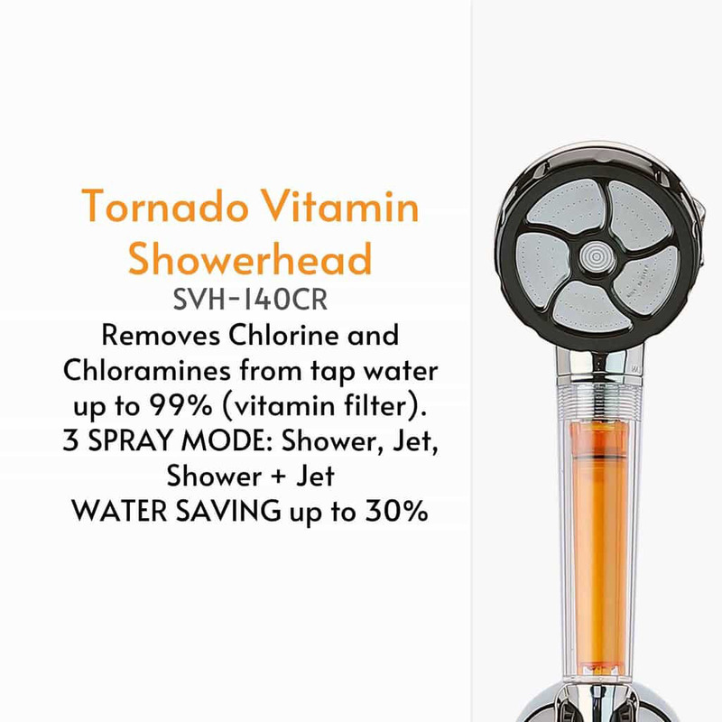 VitaPure Tornado Vitamin Shower Head, Multicolour