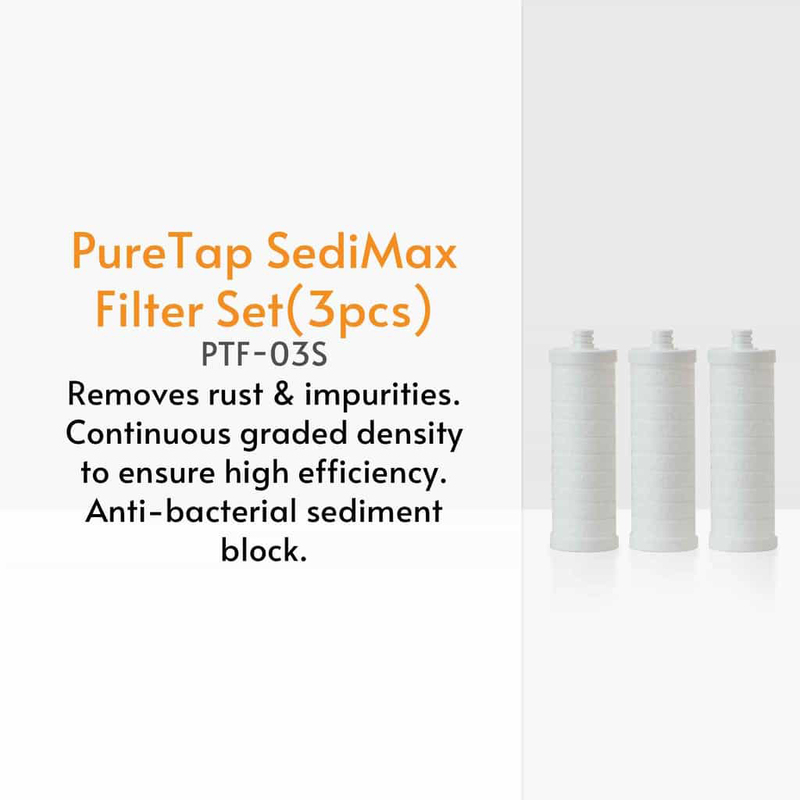 VitaPure Pure Tap Sedi Max Filter Set, White