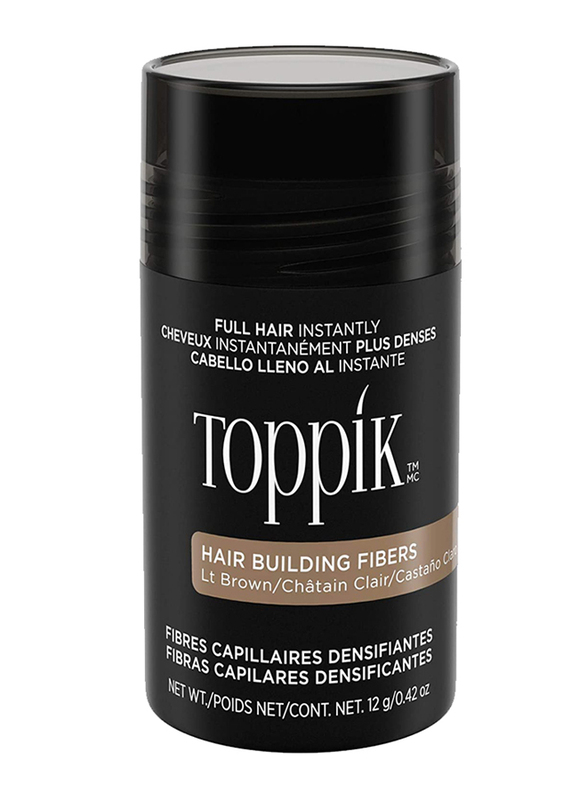 Toppik Hair Building Fibers for All Hair Type, Light Brown, 12g