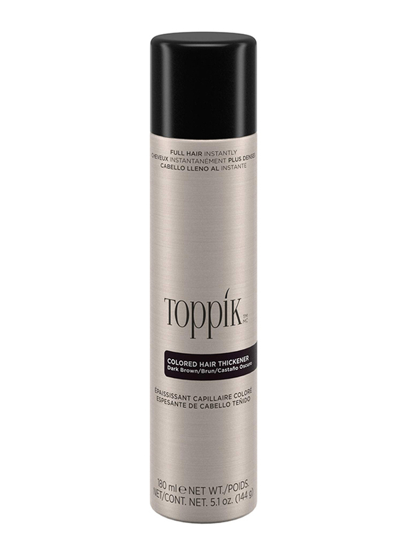 Toppik Colored Hair Thickener for All Hair Type, Dark Brown 144g