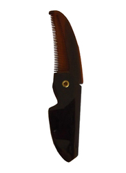 Morgan's Foldable Moustache Comb, Small. Brown