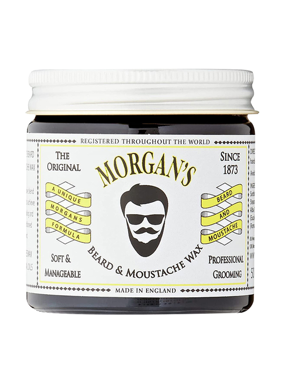 Morgan's Soft & Manageable Moustache & Beard Wax, 50g