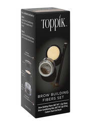Toppik Brow Building Fibers Set, 3 Pieces, Light Brown