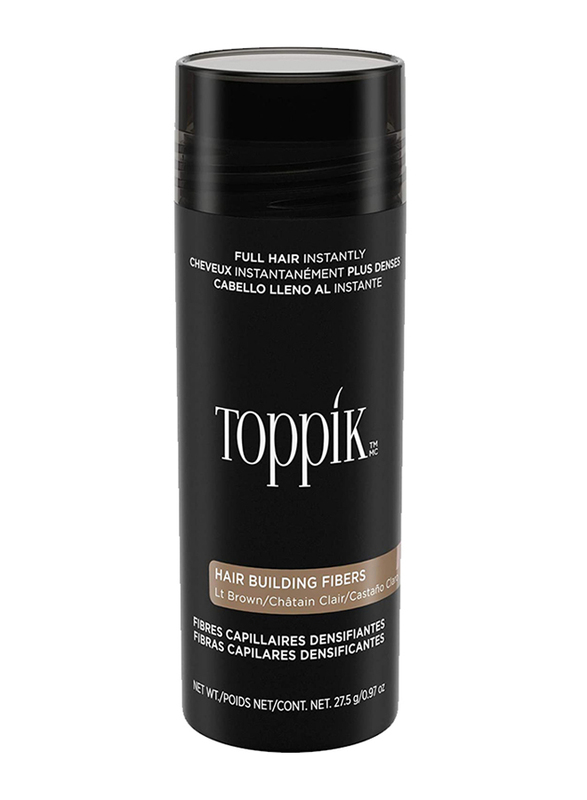 Toppik Hair Building Fibers for All Hair Type, Light Brown, 27.5g