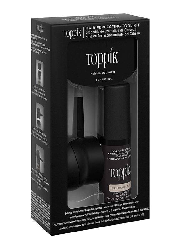 Toppik Hair Perfecting Tool Kit for Fine & Thin Hair, 3 Pieces