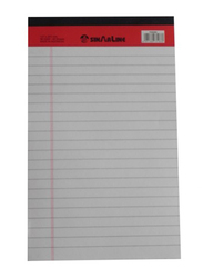 Sinarline Legalpad Notebook Set, 40 Sheets, 56 GSM, A5 Size, Pack of 10, White