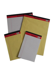Sinarline Legalpad Notebook Set, 40 Sheets, 56 GSM, A5 Size, Pack of 10, White